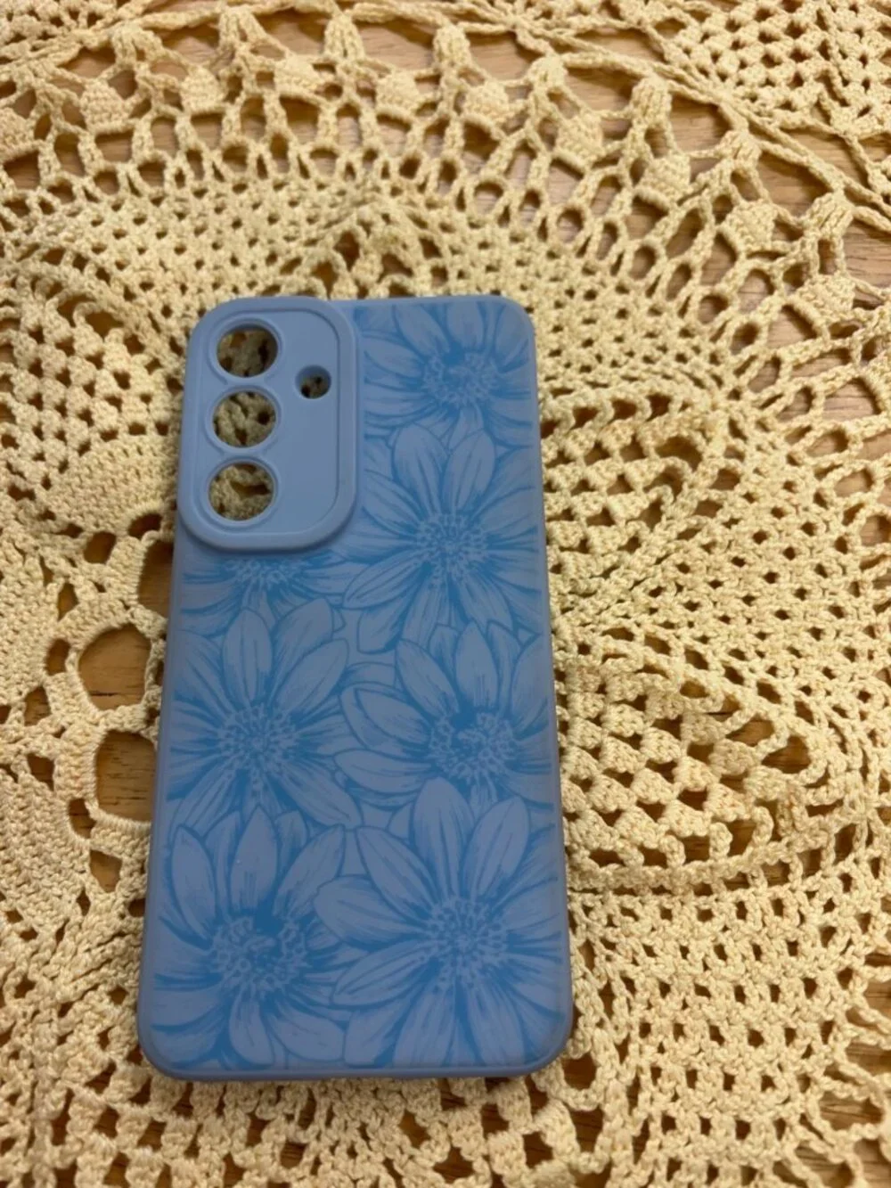 Samsung Galaxy Light Blue Floral s25 Case